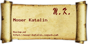 Moser Katalin névjegykártya