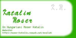 katalin moser business card